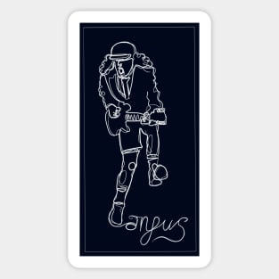 Angus lineart (Blue) Sticker